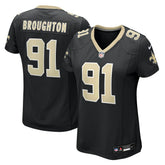 Vernon Broughton New Orleans Saints Women's Team Game Jersey Black - Nike