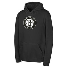 NBA - Brooklyn Nets Outerstuff Youth Logo Fleece Hoodie - Black