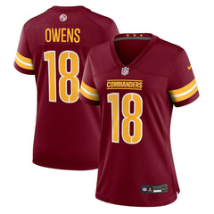 Tyler Owens Washington Commanders Women's Team Game Jersey Burgundy - Nike