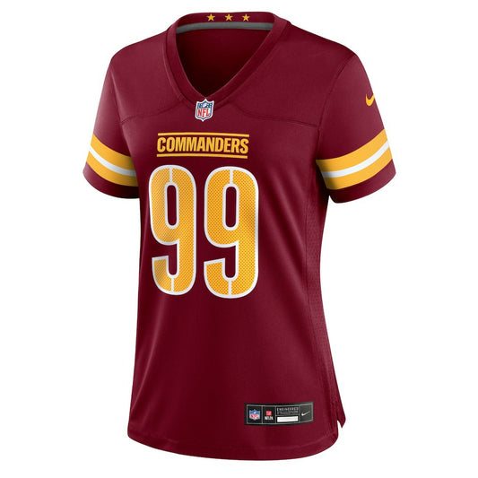 Javon Kinlaw Washington Commanders Women's Team Game Jersey - Burgundy | NFL Jerseys