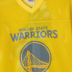 NBA - Golden State Warriors OVO x NBA Mesh Football Fashion Jersey - Gold