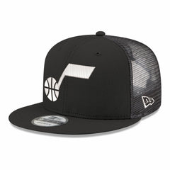 New Era - Utah Jazz Core Logo Meshback 9FIFTY Snapback Hat - Black