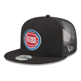 New Era - Detroit Pistons Core Logo Meshback 9FIFTY Snapback Hat - Black