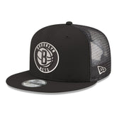 New Era - Brooklyn Nets Core Logo Meshback 9FIFTY Snapback Hat - Black