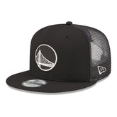 New Era - Golden State Warriors Core Logo Meshback 9FIFTY Snapback Hat - Black