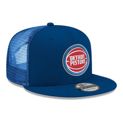 New Era - Detroit Pistons Core Logo Meshback 9FIFTY Snapback Hat - Blue