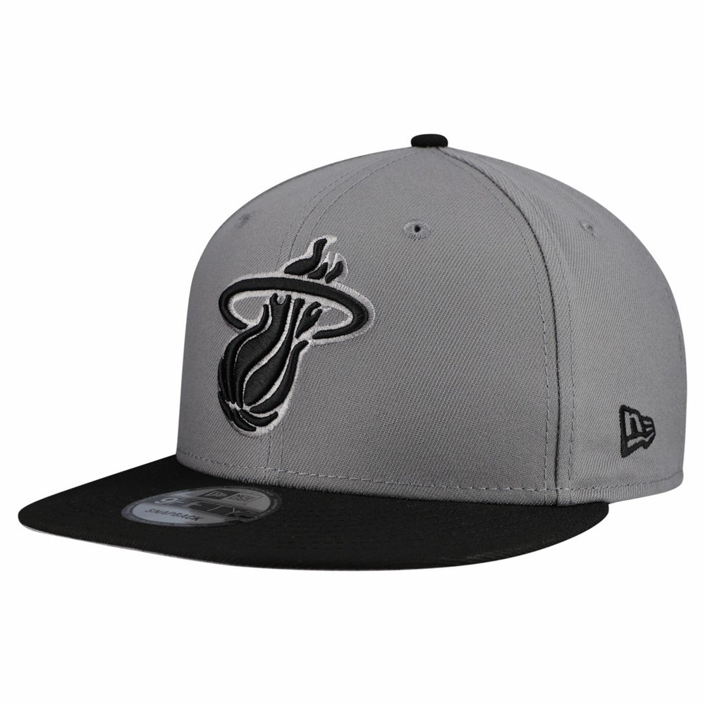 New Era - Miami Heat Core Logo Storm Gray Two-Tone 9FIFTY Snapback Hat - Gray