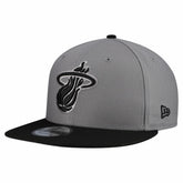 New Era - Miami Heat Core Logo Storm Gray Two-Tone 9FIFTY Snapback Hat - Gray