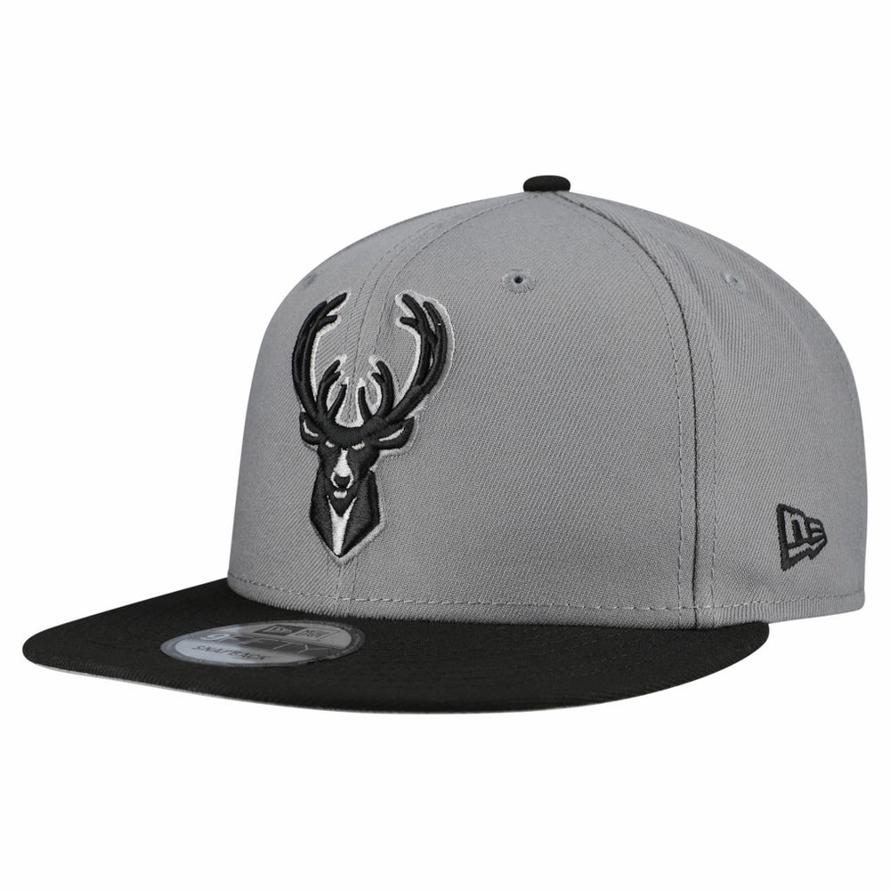 New Era - Milwaukee Bucks Core Logo Storm Gray Two-Tone 9FIFTY Snapback Hat - Gray