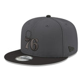 New Era - Philadelphia 76ers Logo 2-Tone 9FIFTY Snapback Hat - Gray/Black