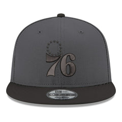 New Era - Philadelphia 76ers Logo 2-Tone 9FIFTY Snapback Hat - Gray/Black