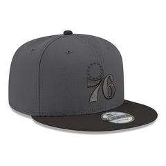 New Era - Philadelphia 76ers Logo 2-Tone 9FIFTY Snapback Hat - Gray/Black