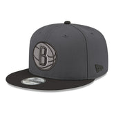 New Era - Brooklyn Nets Logo 2-Tone 9FIFTY Snapback Hat - Gray/Black