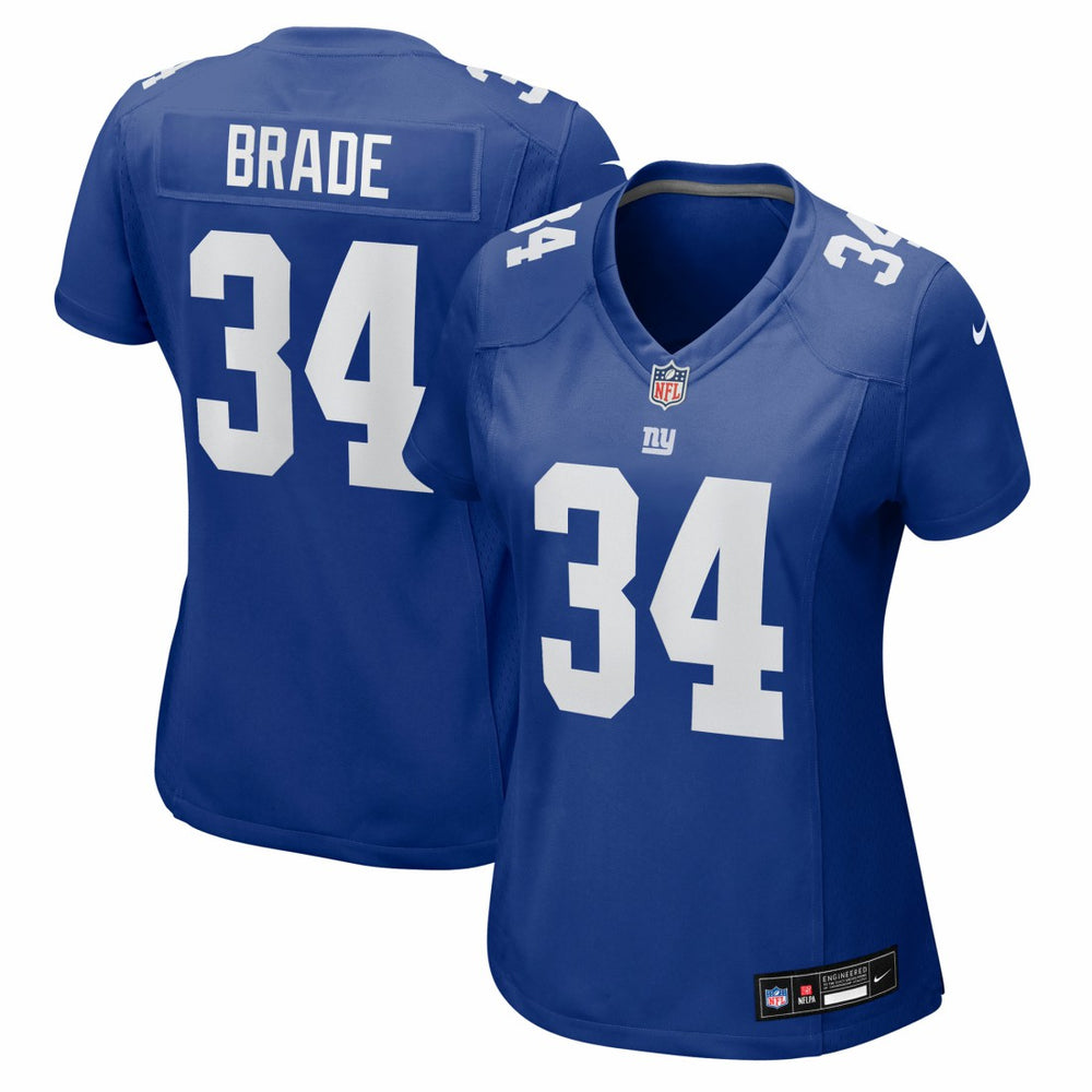 Beau Brade New York Giants Women's Team Game Jersey Royal - Nike
