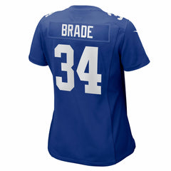 Beau Brade New York Giants Women's Team Game Jersey Royal - Nike