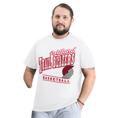 NBA - Portland Trail Blazers G-III Sports by Carl Banks Adaptive Headliner T-Shirt - White