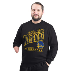 NBA - Golden State Warriors G-III Sports by Carl Banks Adaptive Headliner Fleece Crewneck Sweatshirt - Black