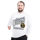NBA - Denver Nuggets G-III Sports by Carl Banks Adaptive Headliner Fleece Crewneck Sweatshirt - White