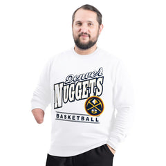 NBA - Denver Nuggets G-III Sports by Carl Banks Adaptive Headliner Fleece Crewneck Sweatshirt - White