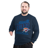 NBA - Oklahoma City Thunder G-III Sports by Carl Banks Adaptive Headliner Fleece Crewneck Sweatshirt - Navy
