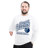 NBA - Memphis Grizzlies G-III Sports by Carl Banks Adaptive Headliner Fleece Crewneck Sweatshirt - White