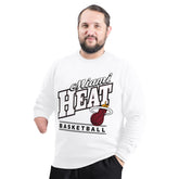 NBA - Miami Heat G-III Sports by Carl Banks Adaptive Headliner Fleece Crewneck Sweatshirt - White