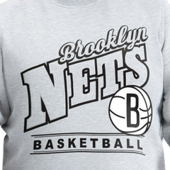 NBA - Brooklyn Nets G-III Sports by Carl Banks Adaptive Headliner Fleece Crewneck Sweatshirt - Gray