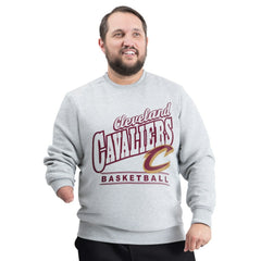 NBA - Cleveland Cavaliers G-III Sports by Carl Banks Adaptive Headliner Fleece Crewneck Sweatshirt - Gray