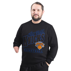 NBA - New York Knicks G-III Sports by Carl Banks Adaptive Headliner Fleece Crewneck Sweatshirt - Black