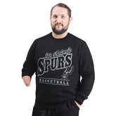 NBA - San Antonio Spurs G-III Sports by Carl Banks Adaptive Headliner Fleece Crewneck Sweatshirt - Black