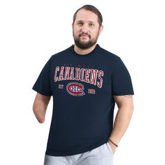 Montreal Canadiens - G-III Sports by Carl Banks Adaptive Classic Team Graphic T-Shirt Navy
