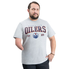 Edmonton Oilers - G-III Sports by Carl Banks Adaptive Classic Team Graphic T-Shirt Gray