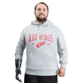 Detroit Red Wings - G-III Sports by Carl Banks Adaptive Classic Team Spirit Fleece Hoodie Gray