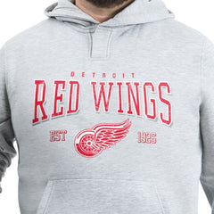 Detroit Red Wings - G-III Sports by Carl Banks Adaptive Classic Team Spirit Fleece Hoodie Gray