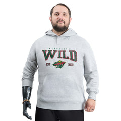 Minnesota Wild - G-III Sports by Carl Banks Adaptive Classic Team Spirit Fleece Hoodie Gray