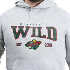 Minnesota Wild - G-III Sports by Carl Banks Adaptive Classic Team Spirit Fleece Hoodie Gray