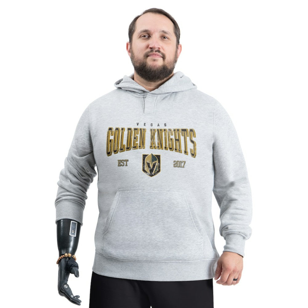 Vegas Golden Knights G-III Sports by Carl Banks Adaptive Classic Team Spirit Fleece Hoodie Gray