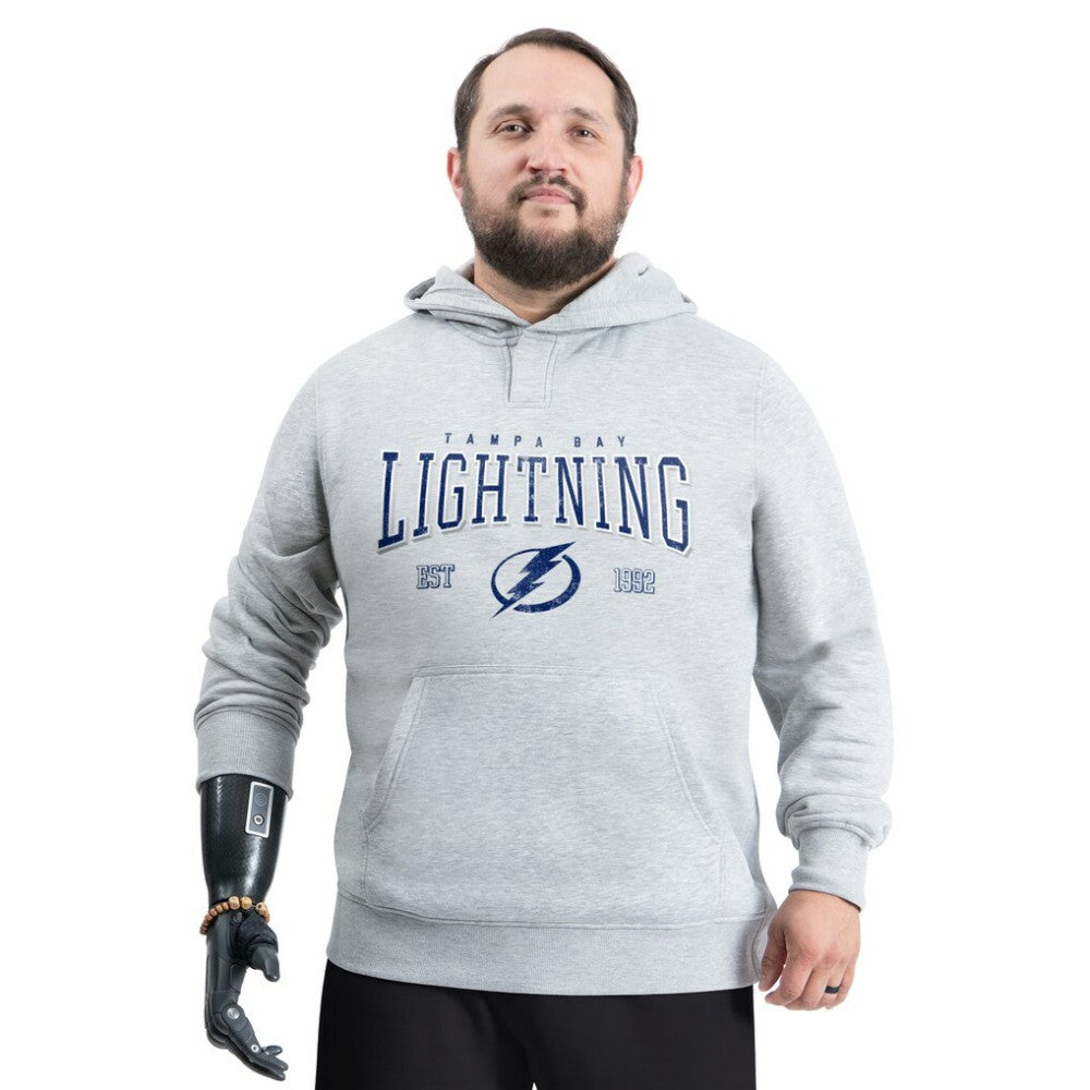 Tampa Bay Lightning - G-III Sports by Carl Banks Adaptive Classic Team Spirit Fleece Hoodie Gray