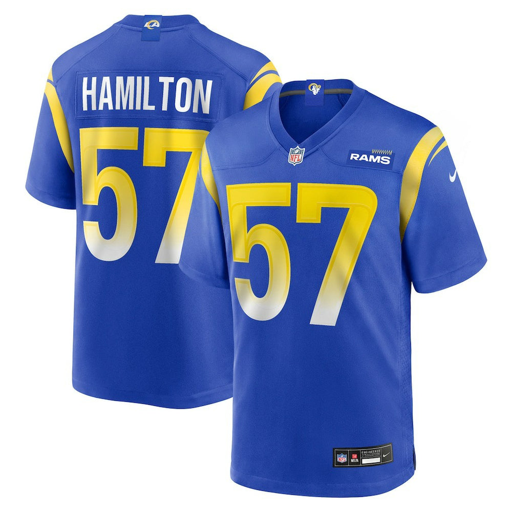 Ty Hamilton Los Angeles Rams Team Game Jersey Royal - Nike