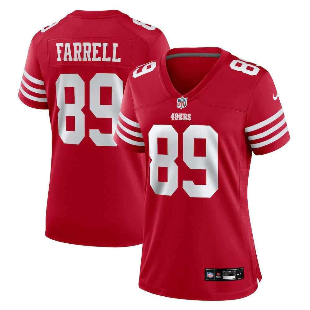 Luke Farrell San Francisco 49ers Women's Team Game Jersey Scarlet - Nike