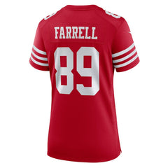 Luke Farrell San Francisco 49ers Women's Team Game Jersey Scarlet - Nike