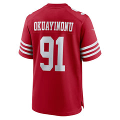 Sam Okuayinonu San Francisco 49ers Team Game Jersey Scarlet - Nike