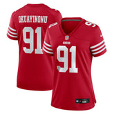 Sam Okuayinonu San Francisco 49ers Women's Team Game Jersey Scarlet - Nike