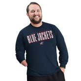 Columbus Blue Jackets - G-III Sports by Carl Banks Adaptive Mesh Effect Long Sleeve T-Shirt Navy