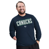 Vancouver Canucks - G-III Sports by Carl Banks Adaptive Mesh Effect Long Sleeve T-Shirt Blue