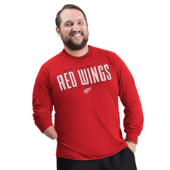 Detroit Red Wings - G-III Sports by Carl Banks Adaptive Mesh Effect Long Sleeve T-Shirt Red