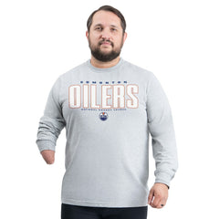 Edmonton Oilers - G-III Sports by Carl Banks Adaptive Mesh Effect Long Sleeve T-Shirt Gray