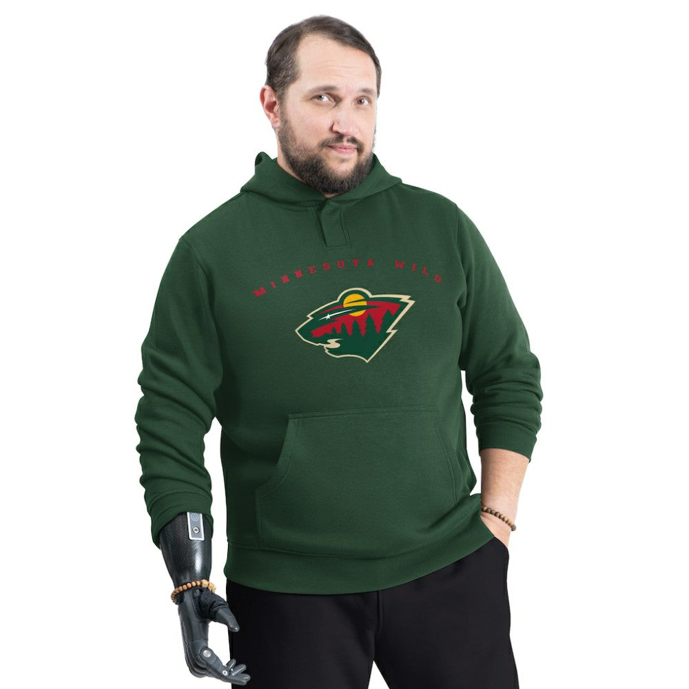 Minnesota Wild - G-III Sports by Carl Banks Adaptive Classic Team Arc Fleece Hoodie Green
