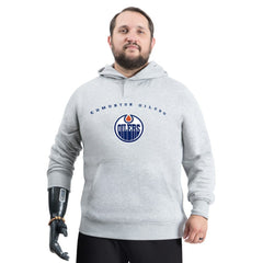 Edmonton Oilers - G-III Sports by Carl Banks Adaptive Classic Team Arc Fleece Hoodie Gray