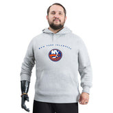New York Islanders - G-III Sports by Carl Banks Adaptive Classic Team Arc Fleece Hoodie Gray